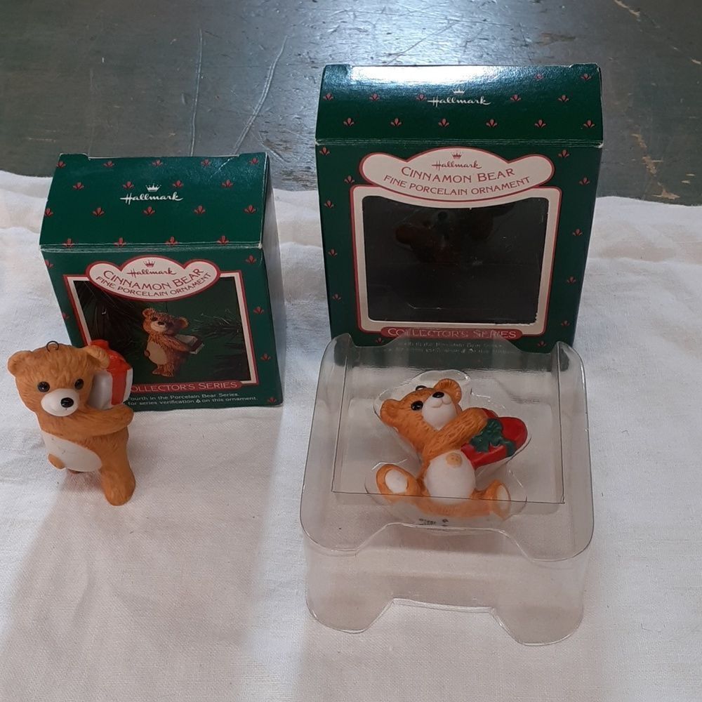 2 Hallmark Keepsake Cinnamon Bear ornaments